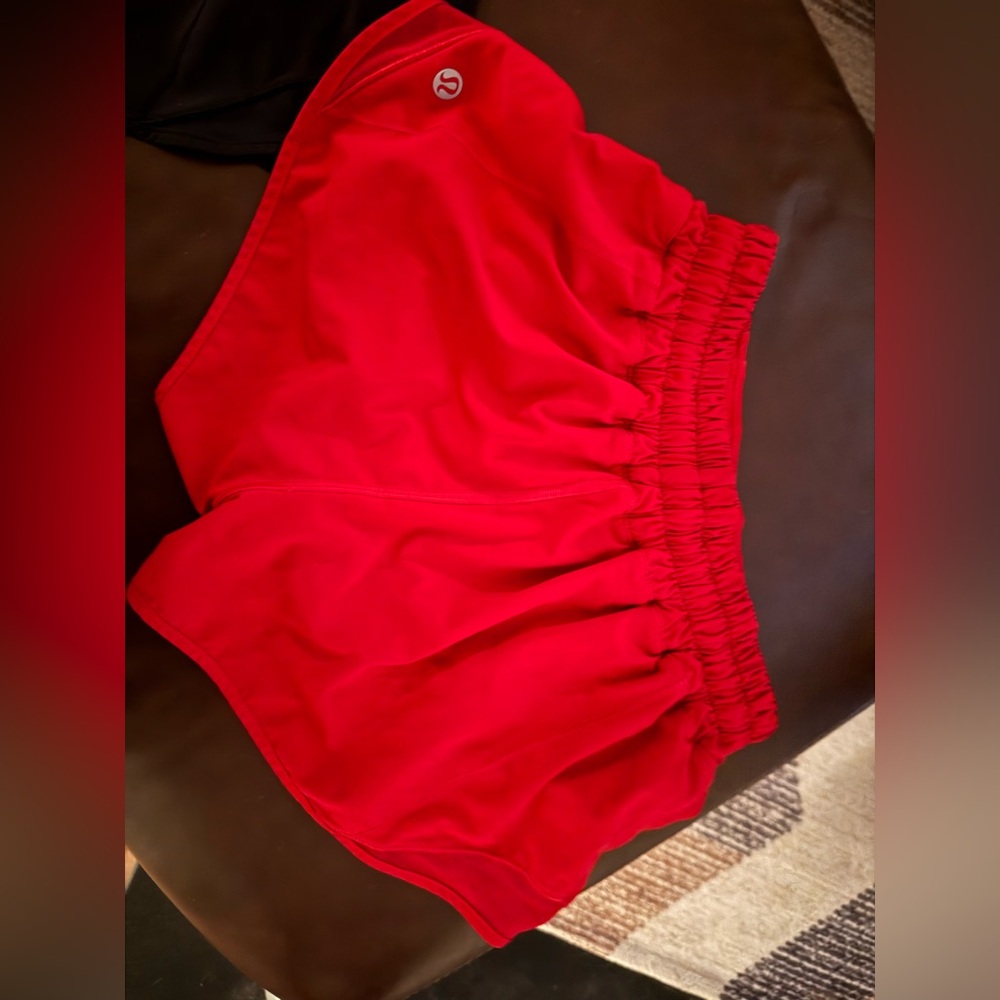lululemon athletica Bright Red Women's Athletic Shorts. Hotty Hot